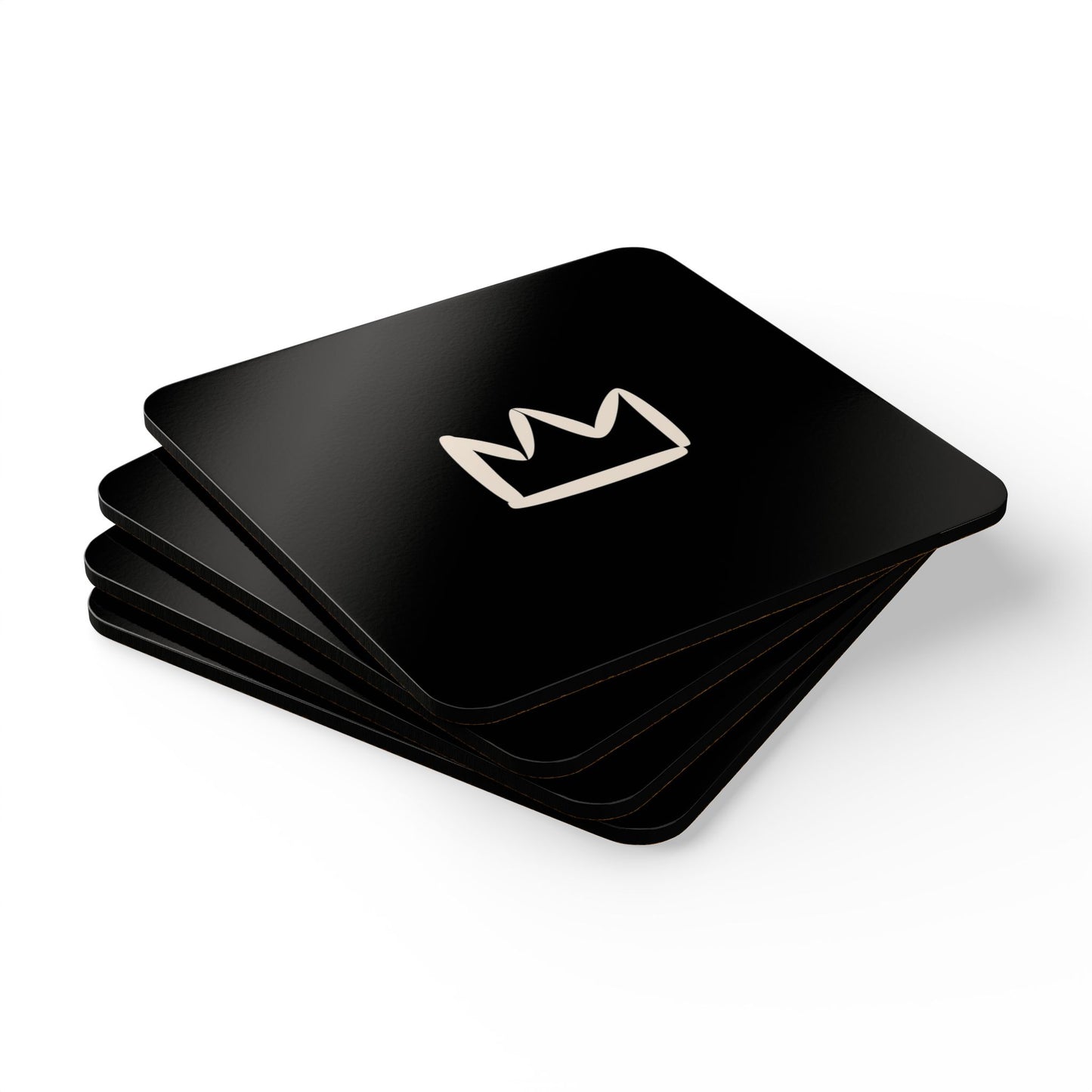 Coaster Set with Crown Design