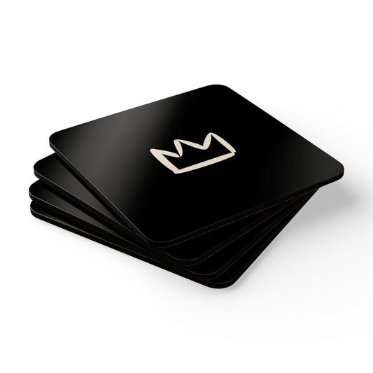 Coaster Set with Crown Design